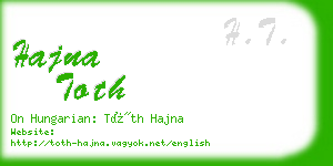 hajna toth business card